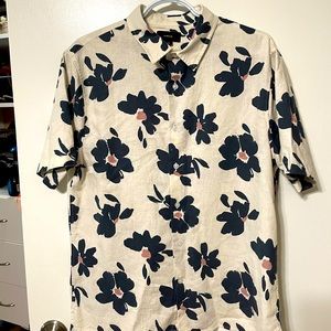 Vince floral pattern short sleeve button down